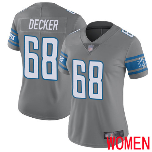 Detroit Lions Limited Steel Women Taylor Decker Jersey NFL Football 68 Rush Vapor Untouchable